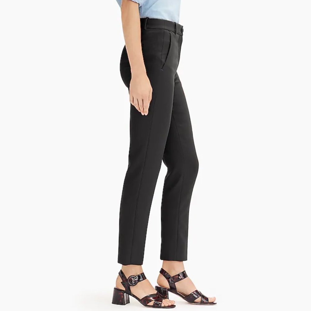 J. CREW High Rise Cameron Perfecting Pockets 4 Season Stretch Slim Cropped Pants